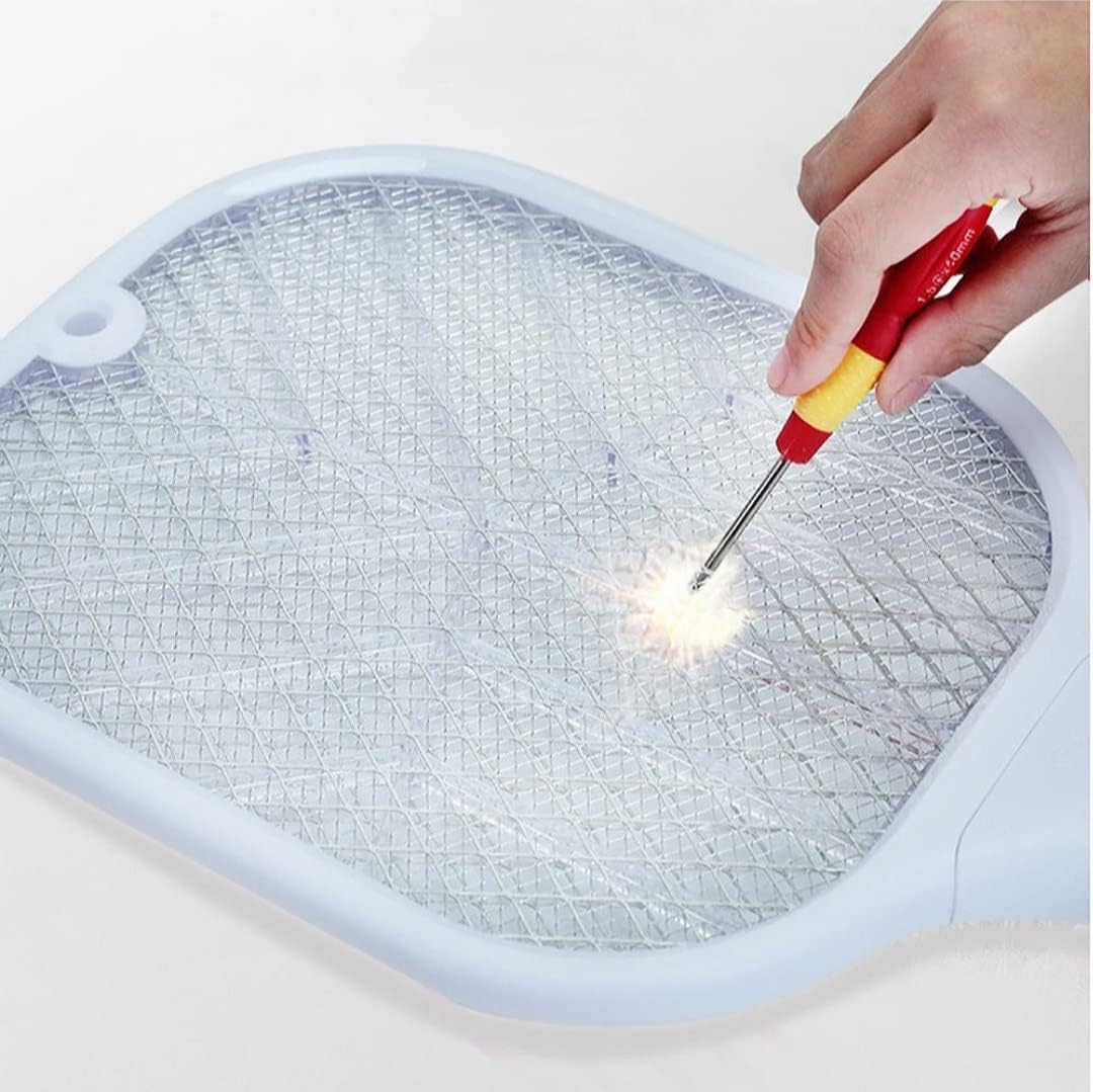 Mosquito zapper conveniently placed on its charging base, ready for use.