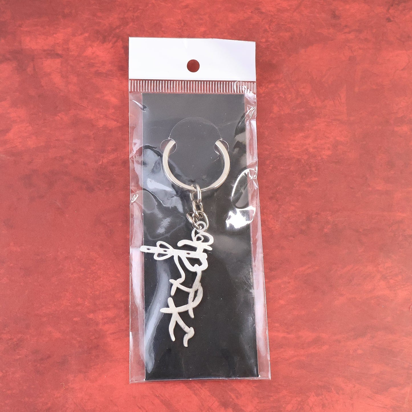 Krishna flute keychain for car and home keys with spiritual design