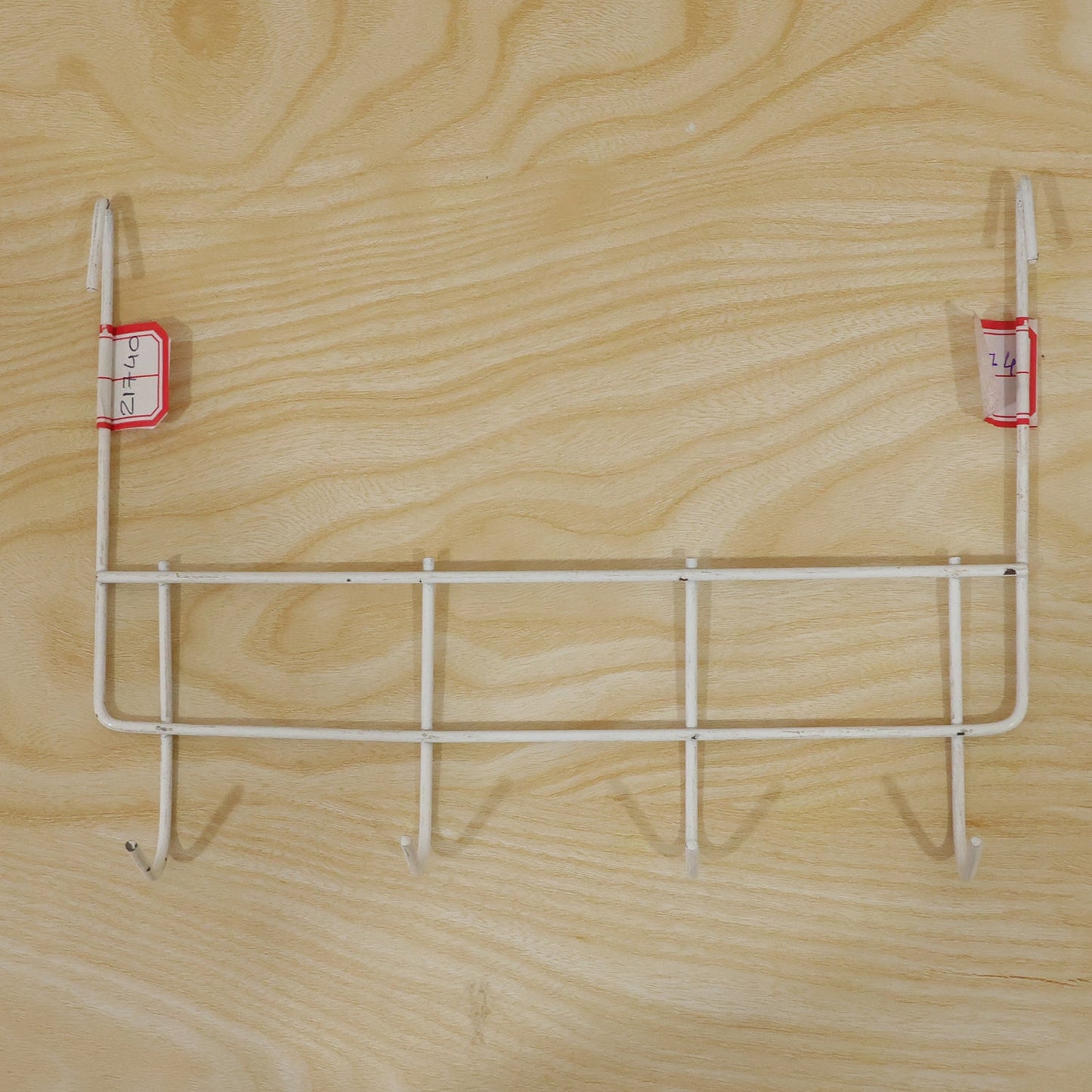Over the Door Metal Hook Rack – Space Saving 4 Hook Organizer