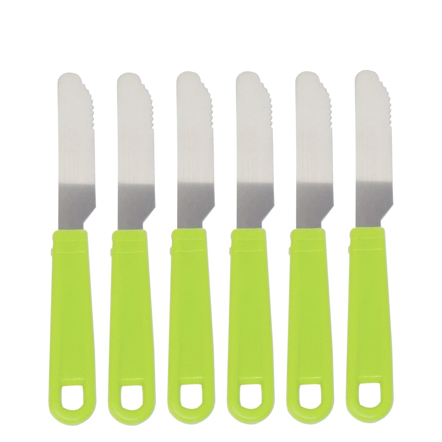 A butter knife from the premium stainless steel cutlery set, showcasing its design.
