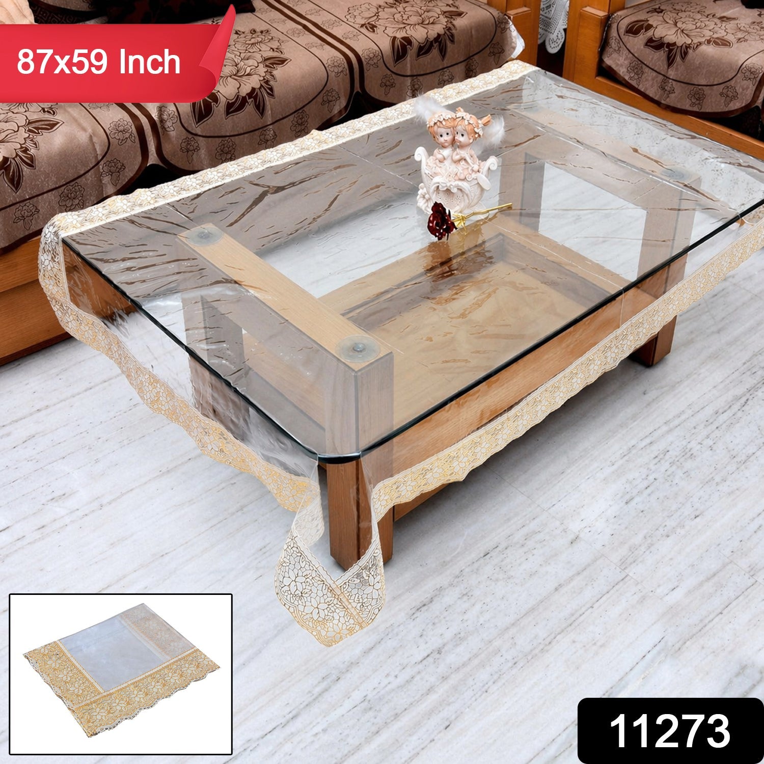 Waterproof clear PVC table protector for dining or center tables home & kitchen