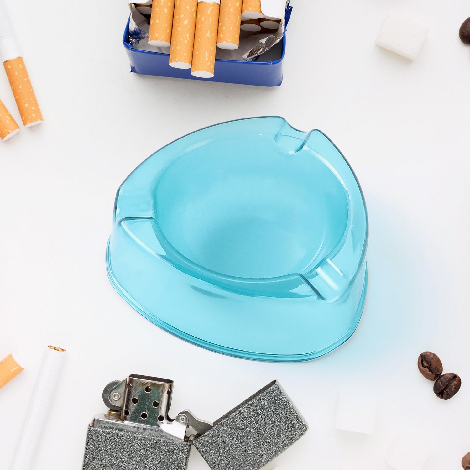 Stylish Oblivion unbreakable plastic ashtray in mix colors