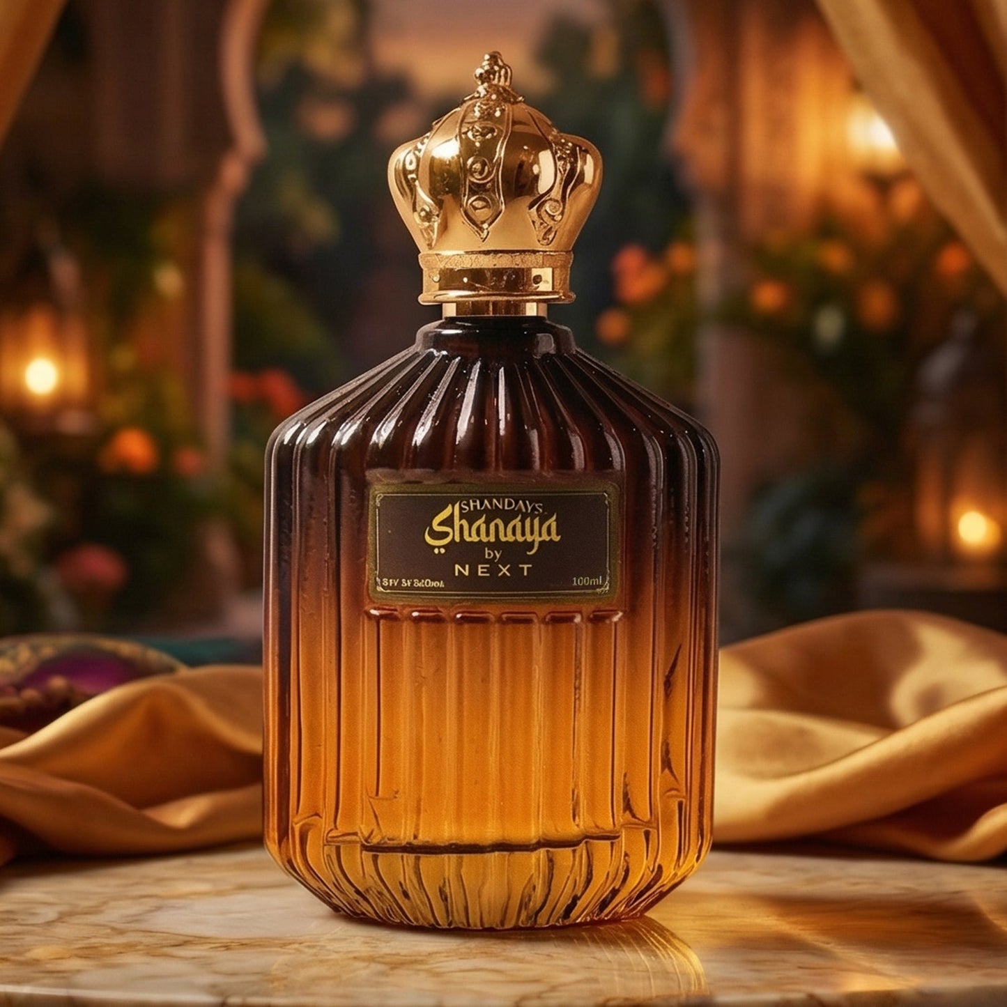 Unisex Next Shanaya Oud luxury perfume spray bottle.