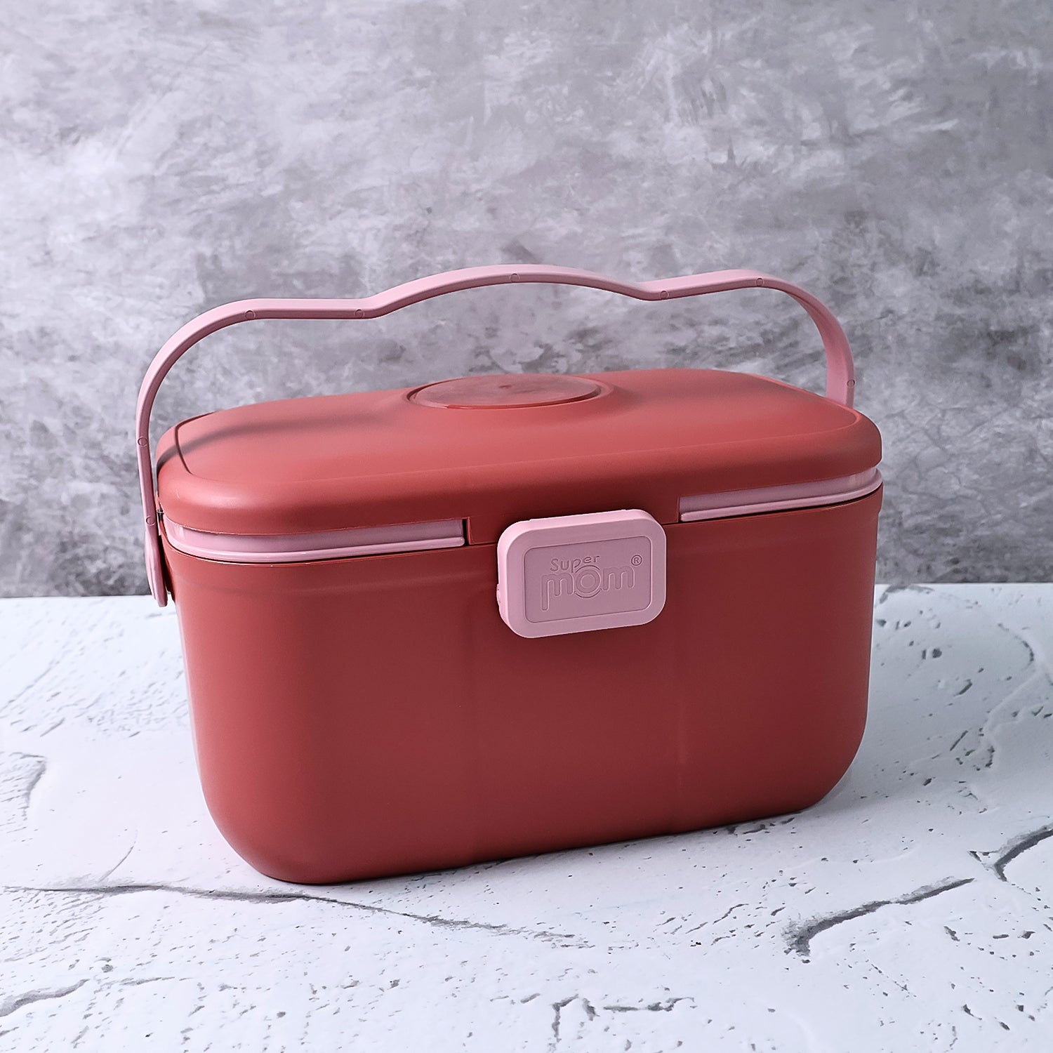 Household storage container with handle and lock to keep items safe