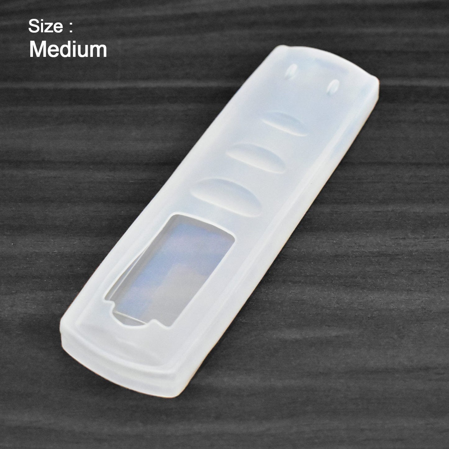 Durable set-top box remote protector demonstrating its flexible design.