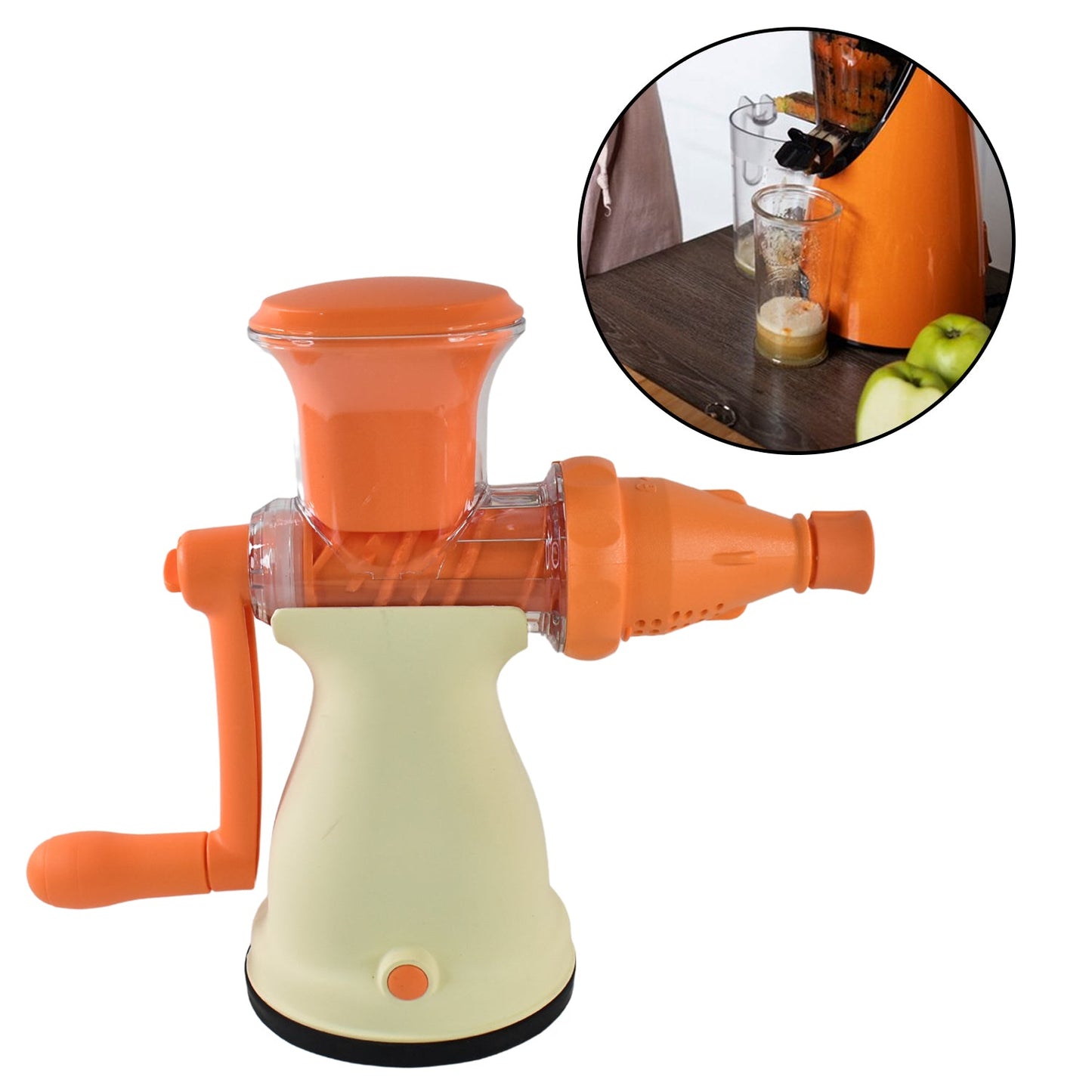 Manual juicer showcasing iron grip design for better leverage and comfort