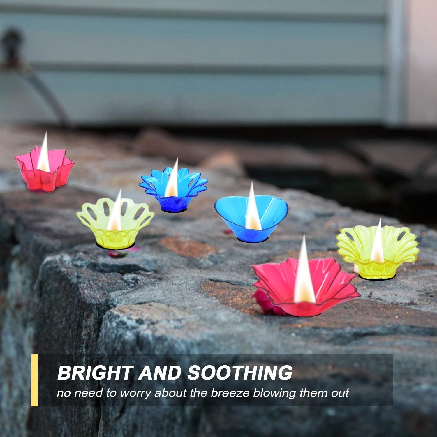 Collection of multi-shape, multicolor candle cups for special occasions.