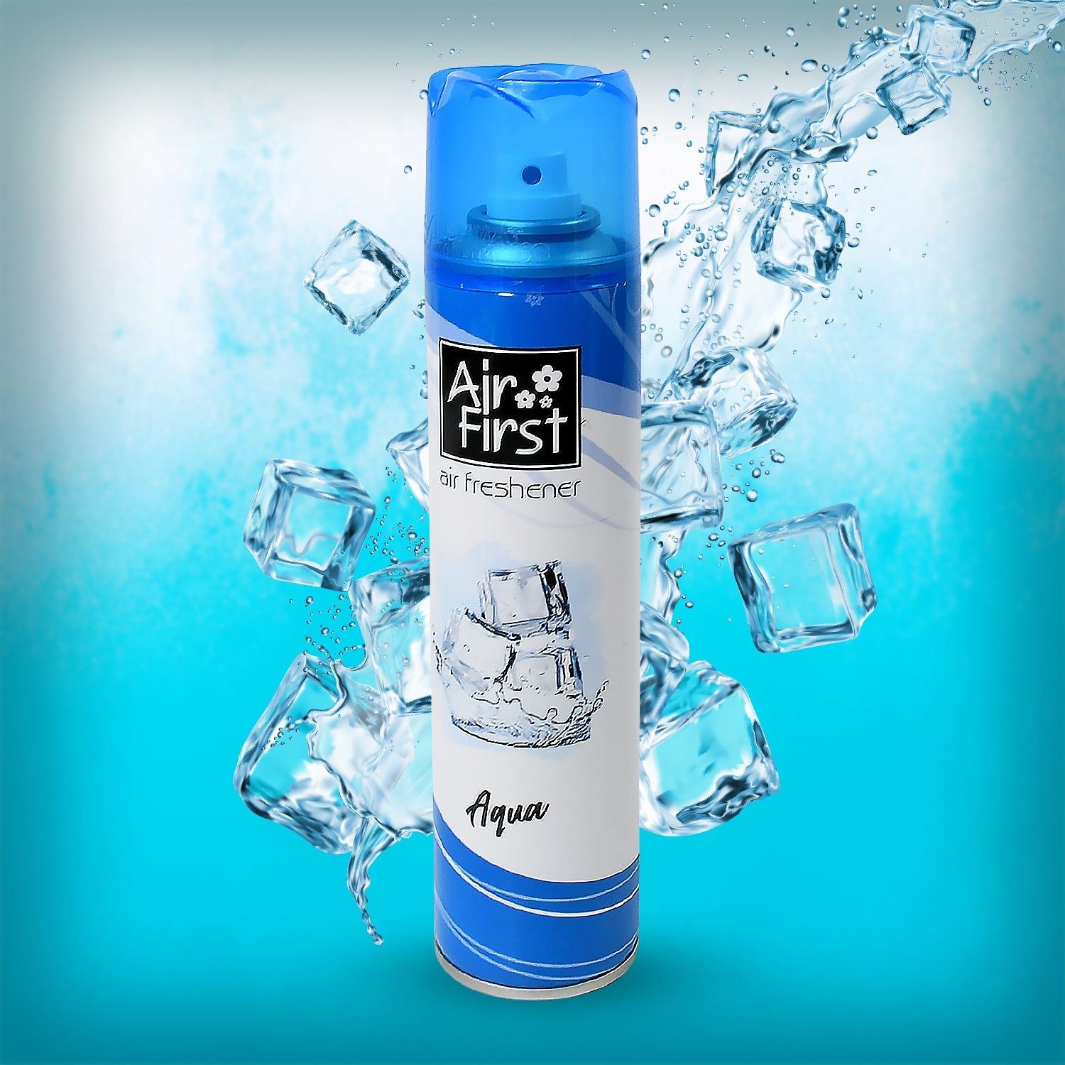Side angle view of the Air Freshener Spray, showing its ergonomic design.