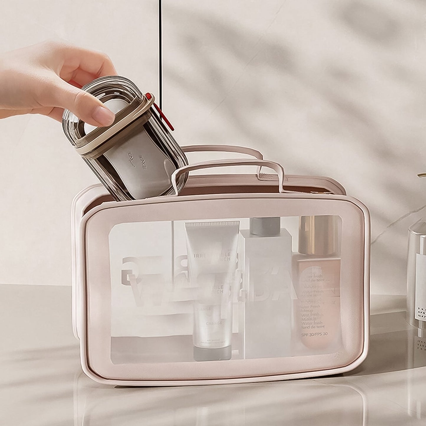 Durable plastic soap holder with a tight-fitting lid, preventing leaks during any journey.