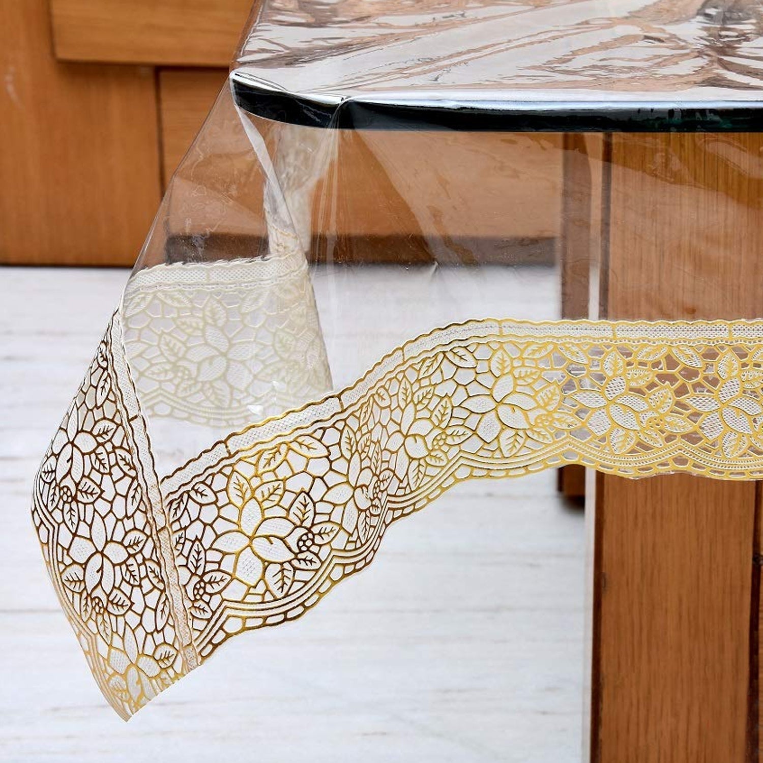 Edge protection PVC table cover for furniture home & kitchen