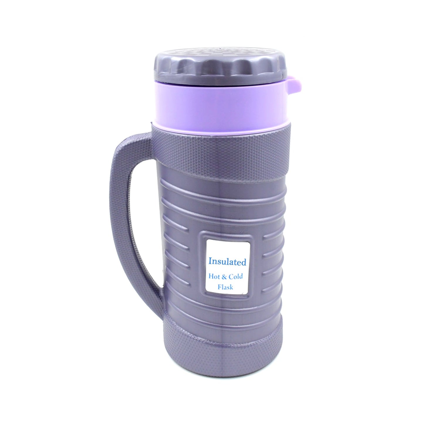 Detailed view of the secure, leak-proof cap on the insulated flask.