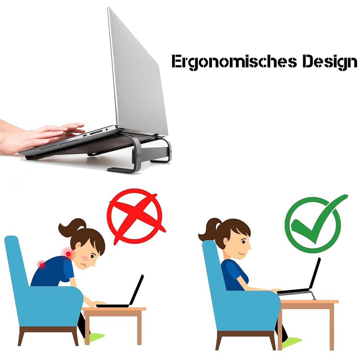 Stable metal computer stand suitable for office desks