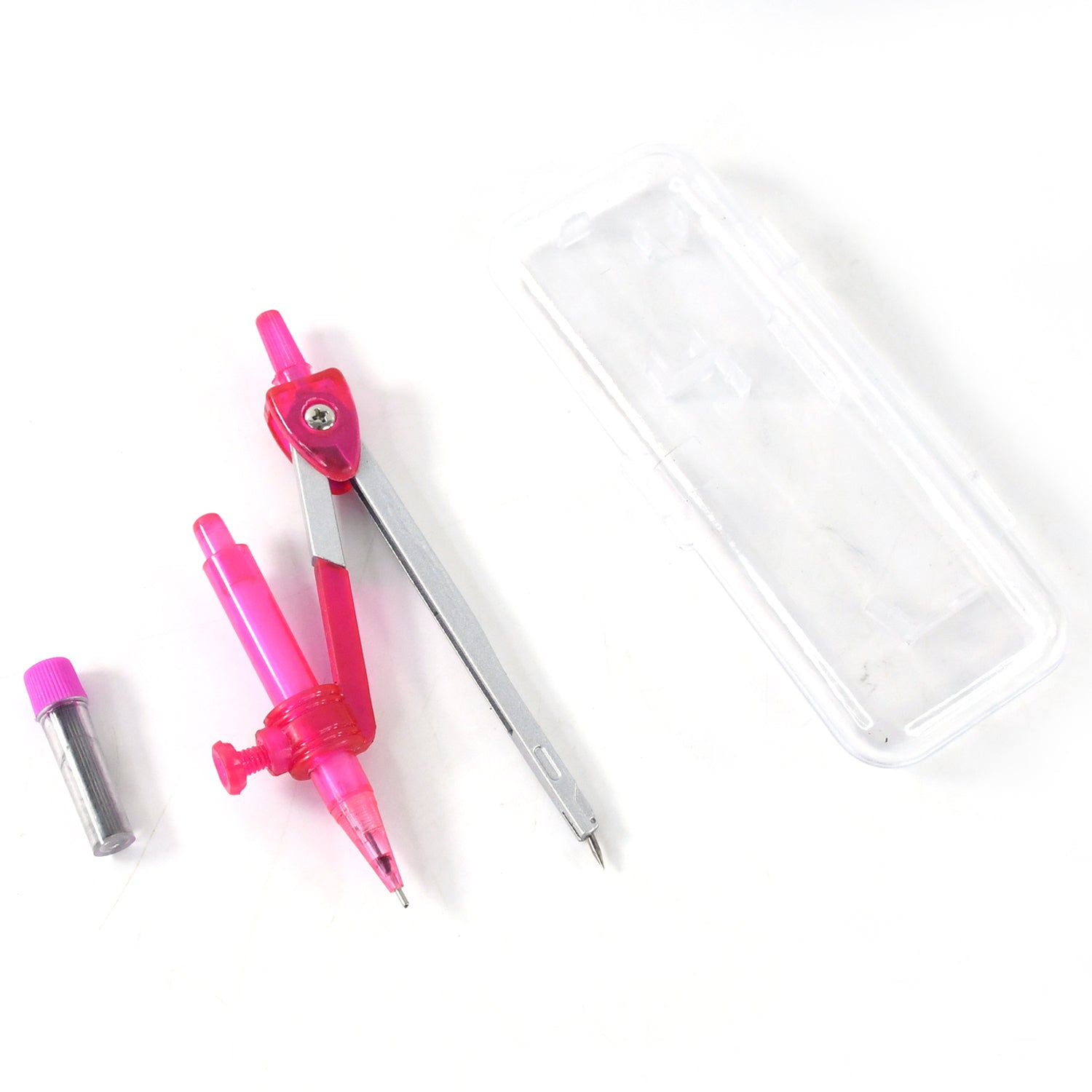 Angle measuring geometry tool set including a compass for school projects