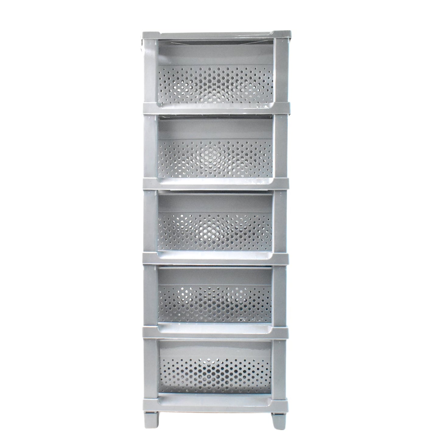 Diagram showcasing the easy assembly steps for the Organivo modular drawer storage.