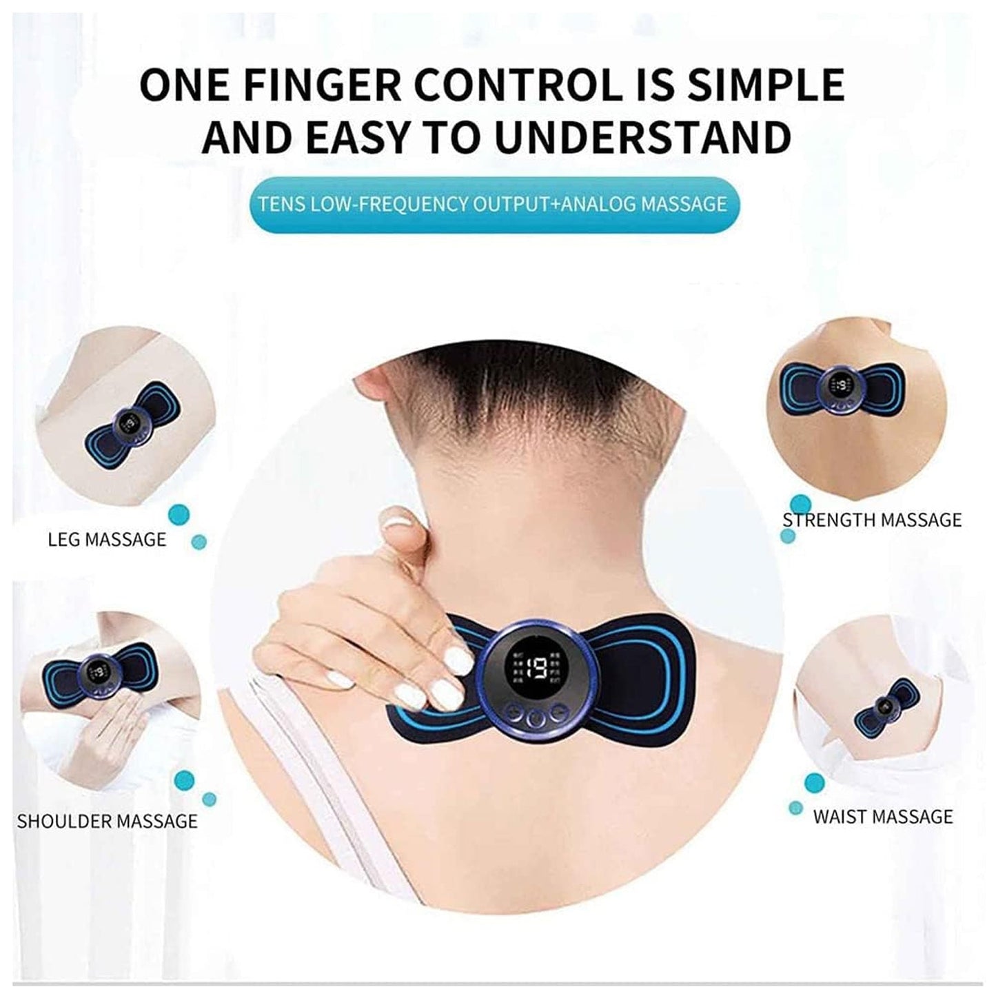Ergonomic design of the USB neck massager for comfortable, targeted relief.