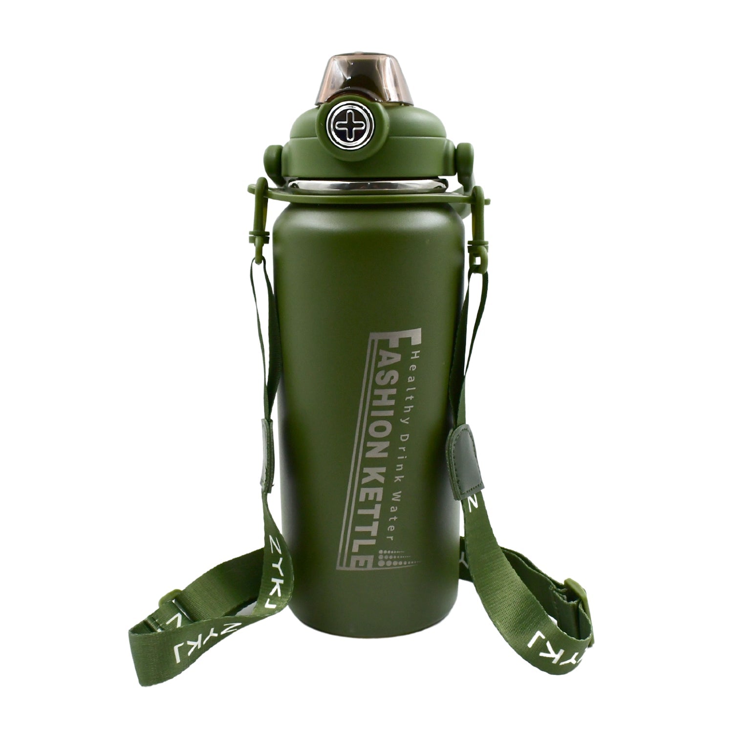 Angled view of the large 1.5L stainless steel insulated water bottle from Own Hydrate.