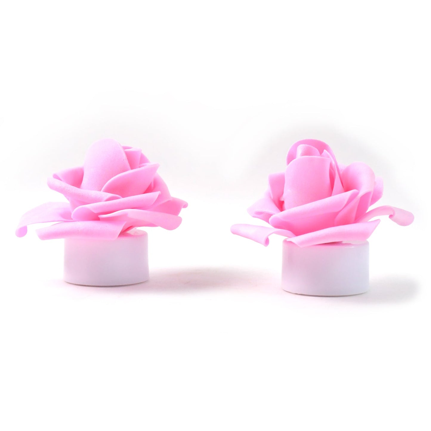 Romantic flickering LED tealight candle shaped like a rose flower