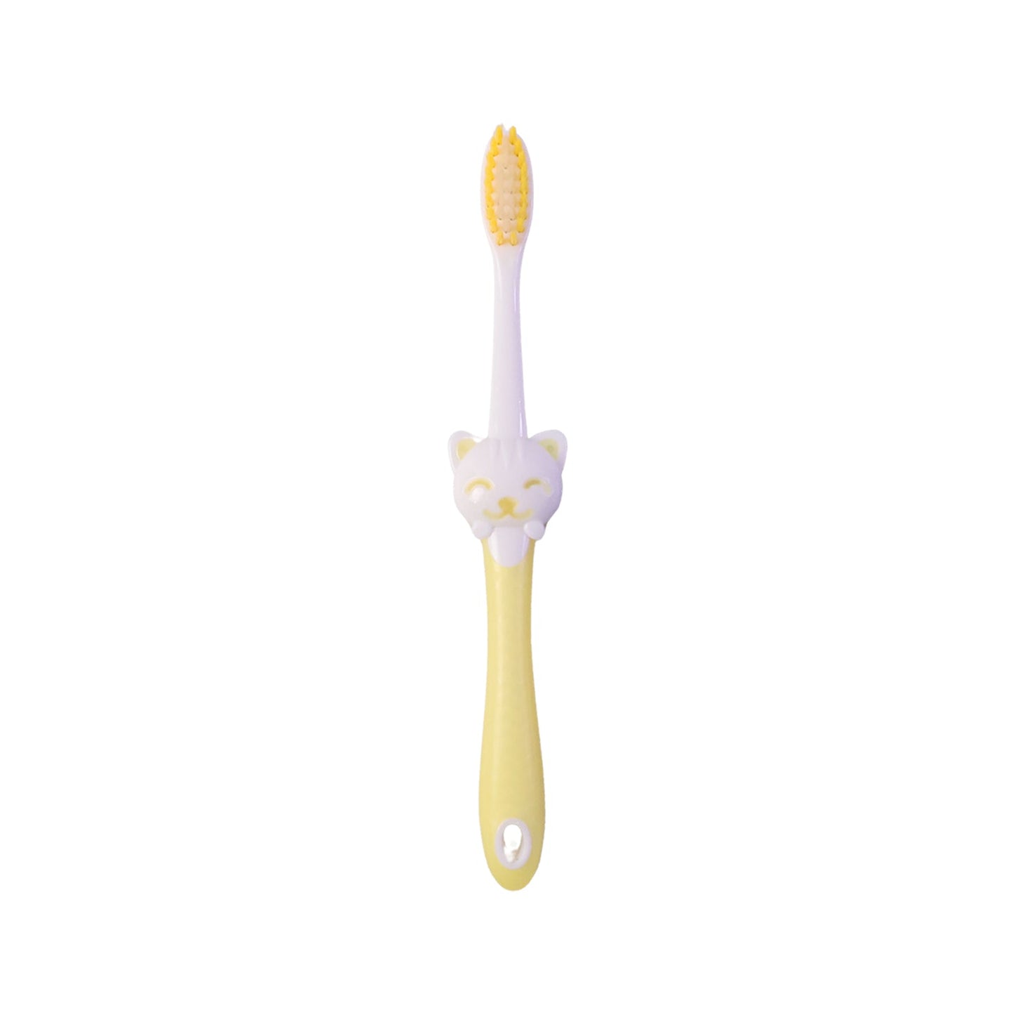 Two kids cartoon toothbrushes with fan toys in different colors