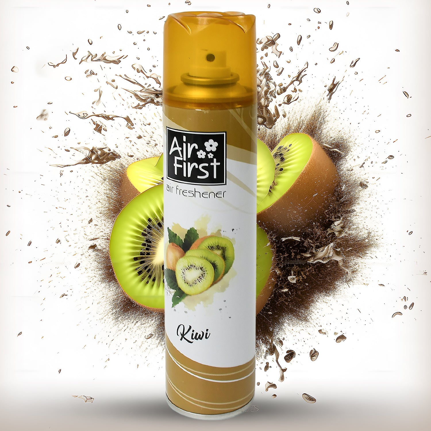 Air Freshener bottle showcasing its vibrant mixed fragrance label.