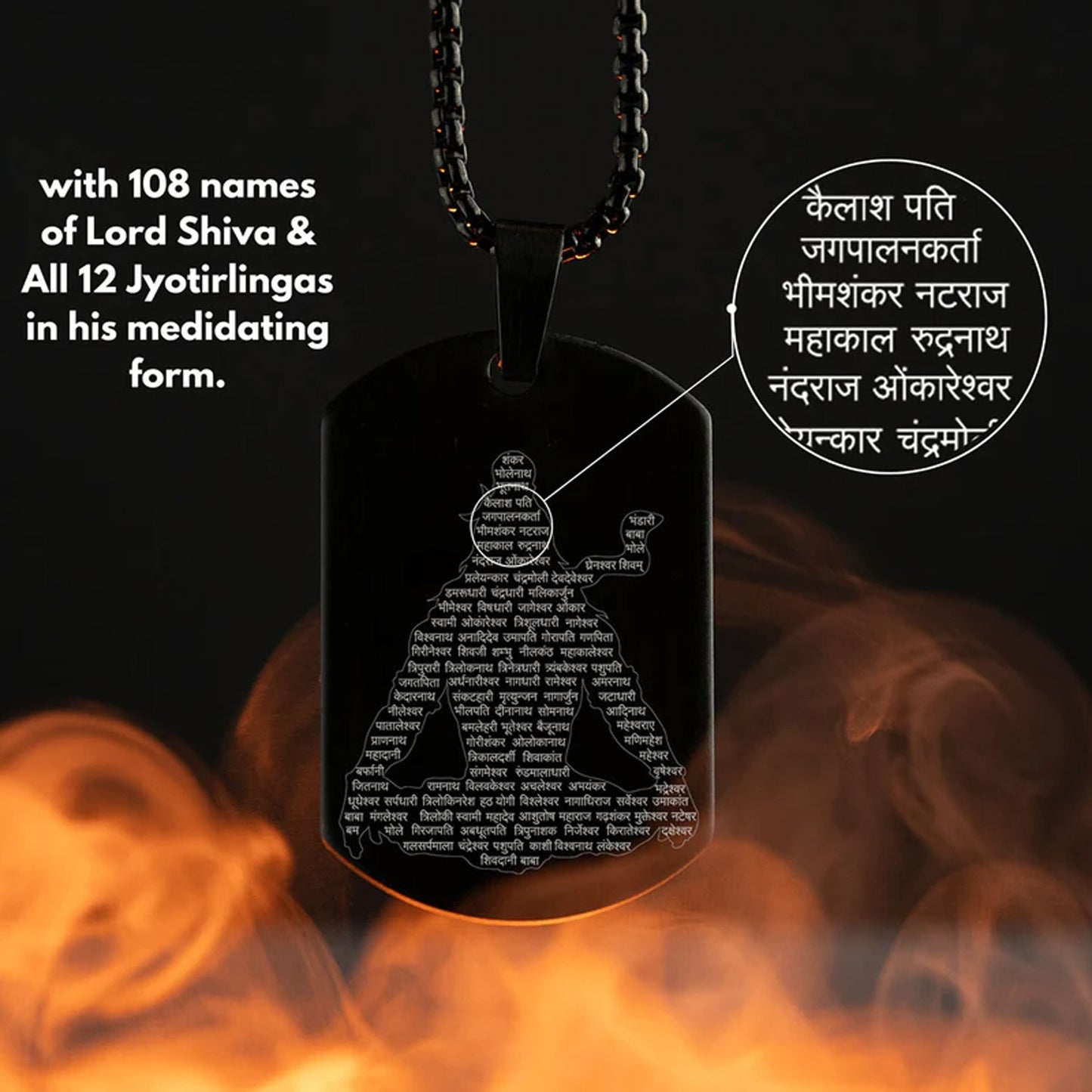 Mahadev Locket presented in a matte black gift box, ready as a thoughtful religious gift for men.
