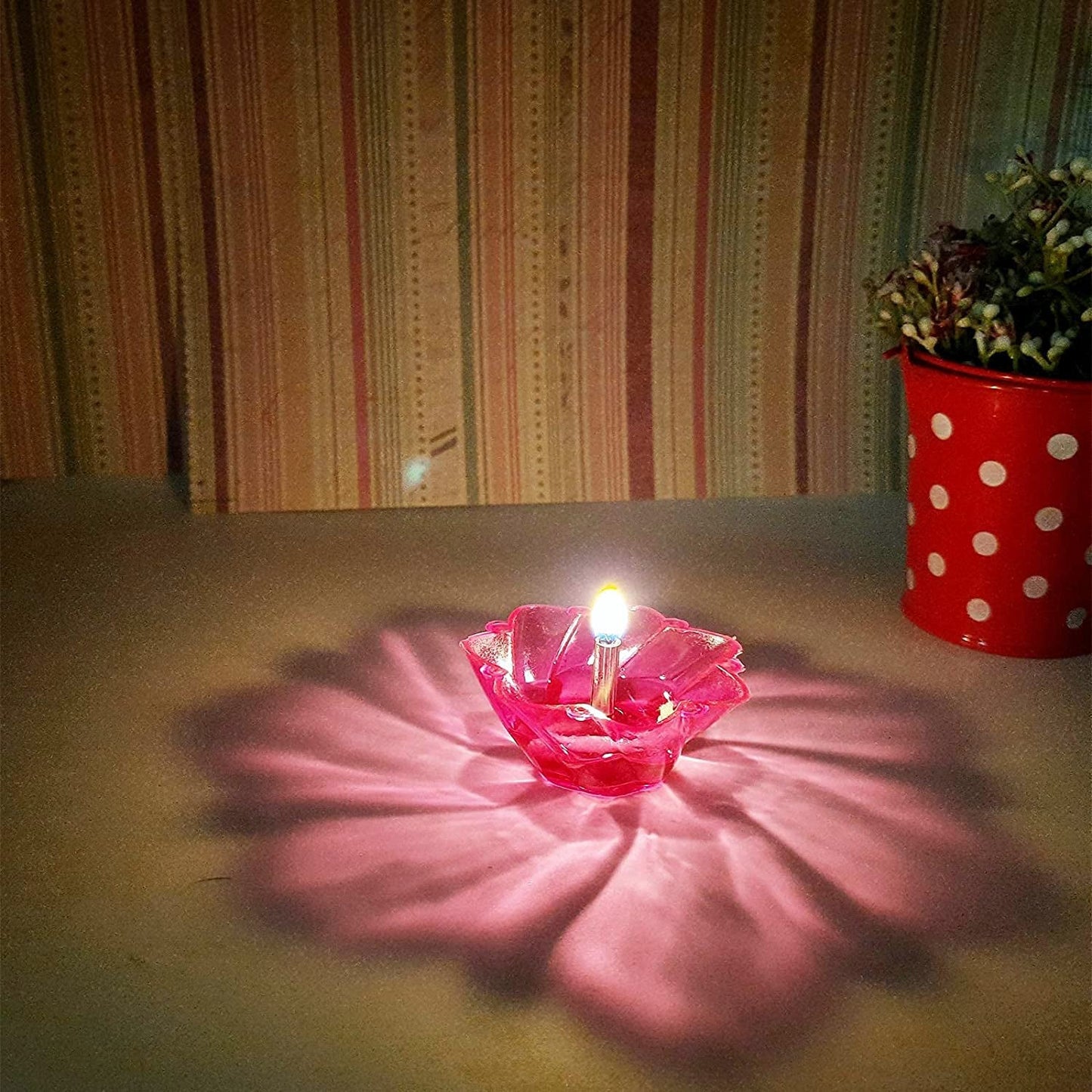 Decorative empty candle cups, ideal for creating festive ambiance.