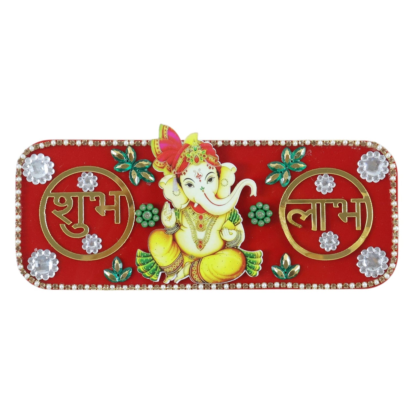 Traditional Shubh Labh decor with Lord Ganesha design for festive home decor