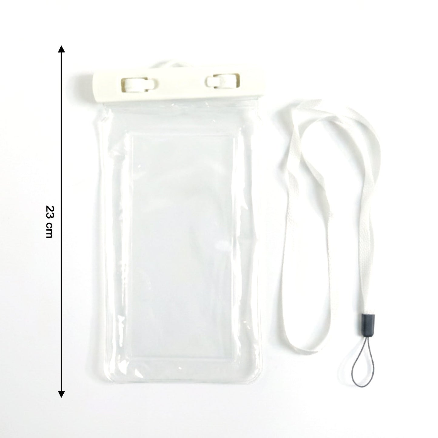 Waterproof smartphone pouch lifestyle image showing durable water protection