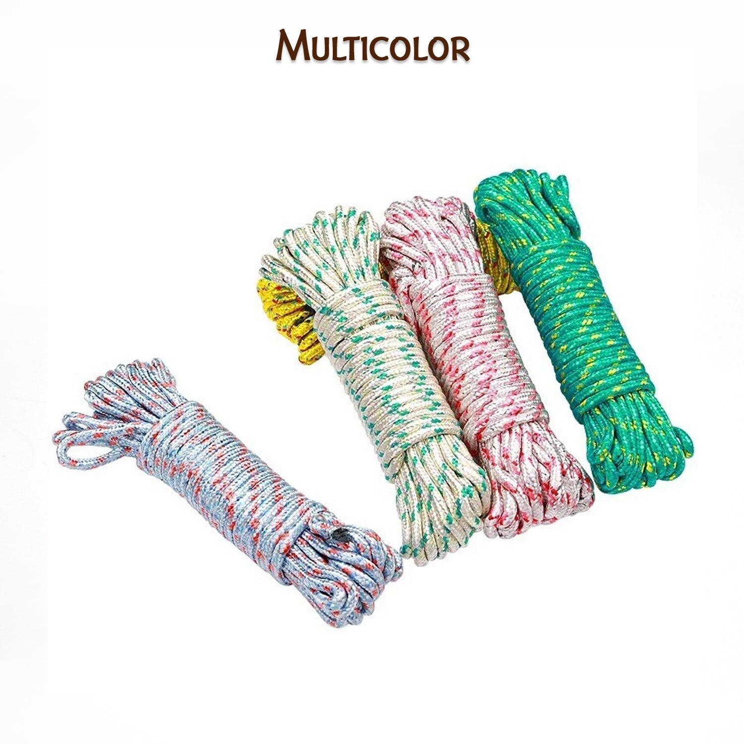 Compact travel clothesline rope shown with luggage for camping.