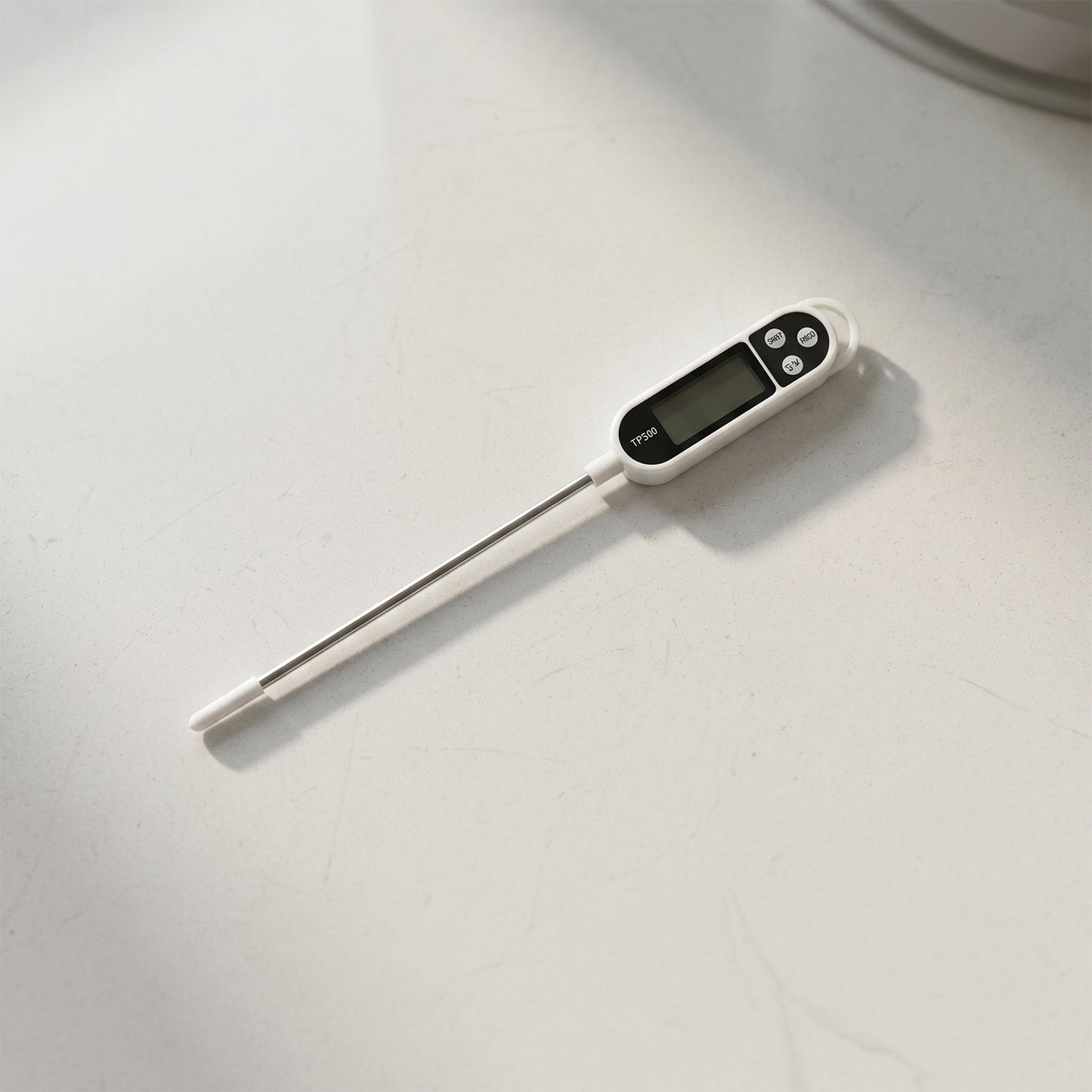 Thermometer battery compartment view