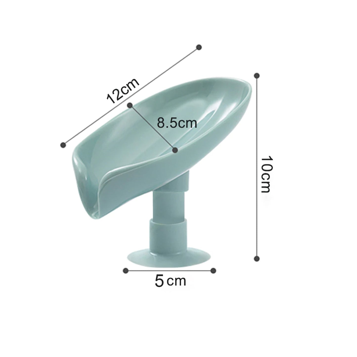 The Self Draining Soap Holder in a kitchen sink, showing its versatility as a kitchen soap tray.
