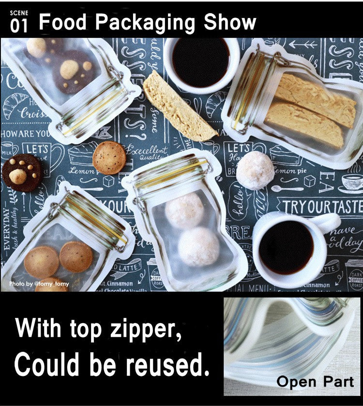 Detailed view of the durable and leakproof 150ml food storage pouch.