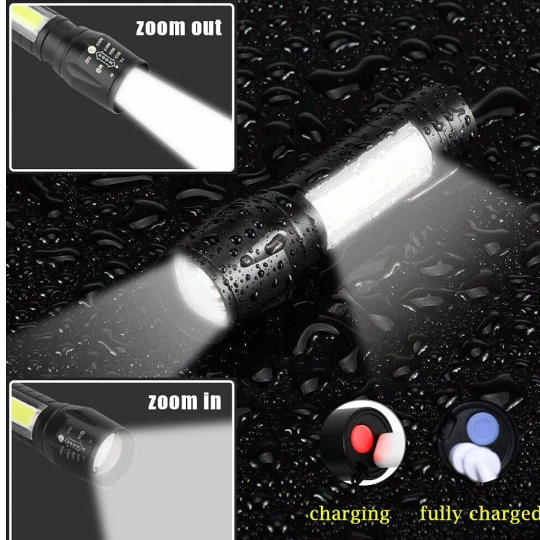 Mini LED torch light illuminating a dark space for versatile use.