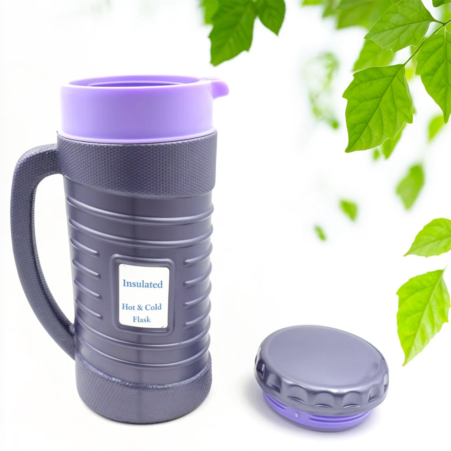 Front view of the Nekza 1700ML hot and cold insulated flask.