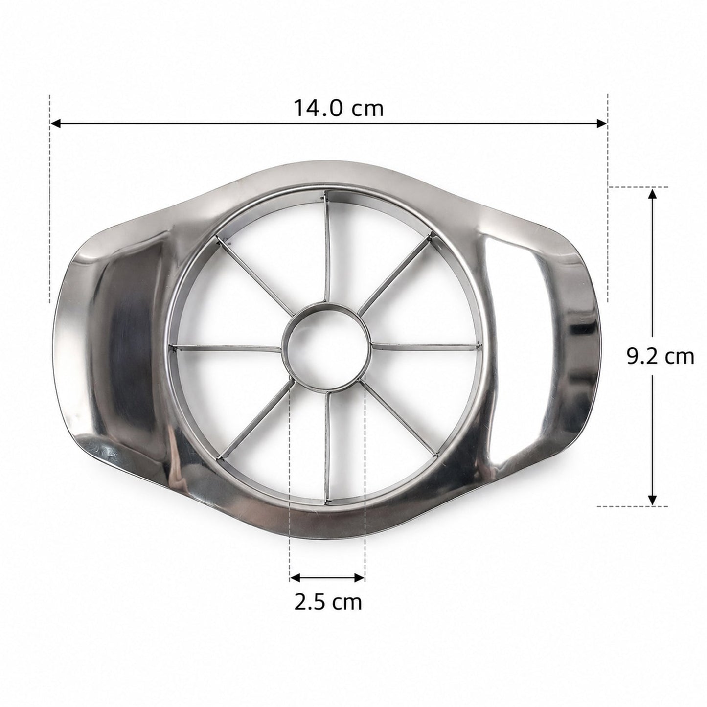 Size and dimension guide for apple slicer