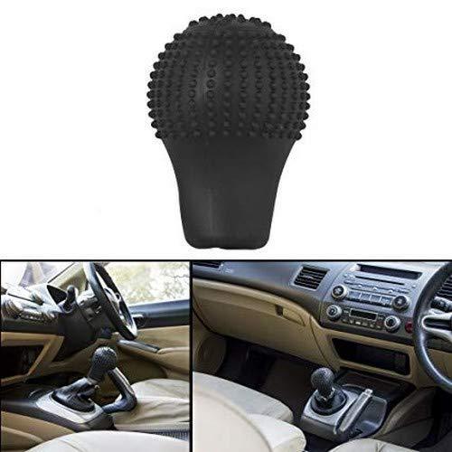 Close-up of the durable silicone gear shift knob protective cover.
