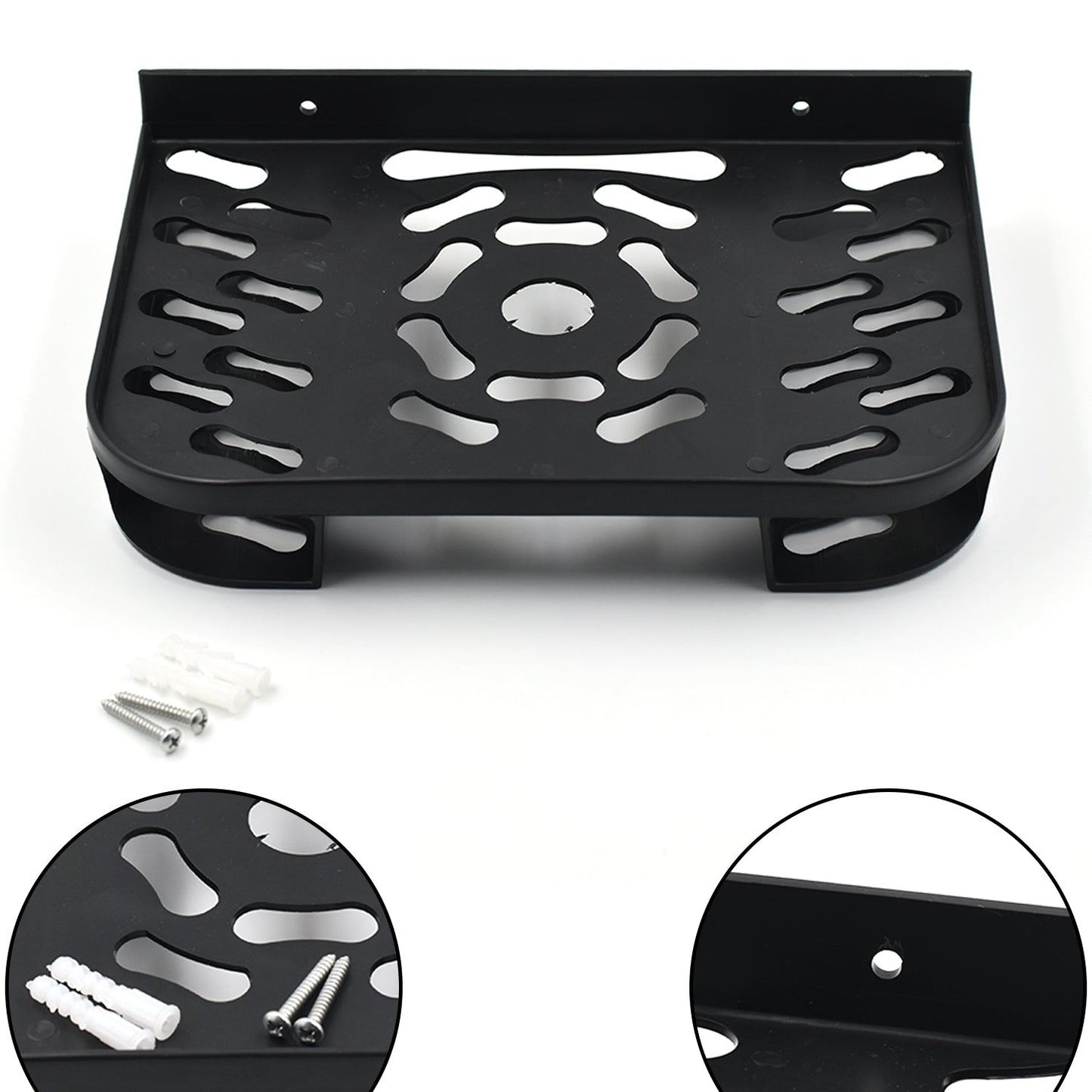 Sturdy platform of the set top box stand, ensuring secure placement.