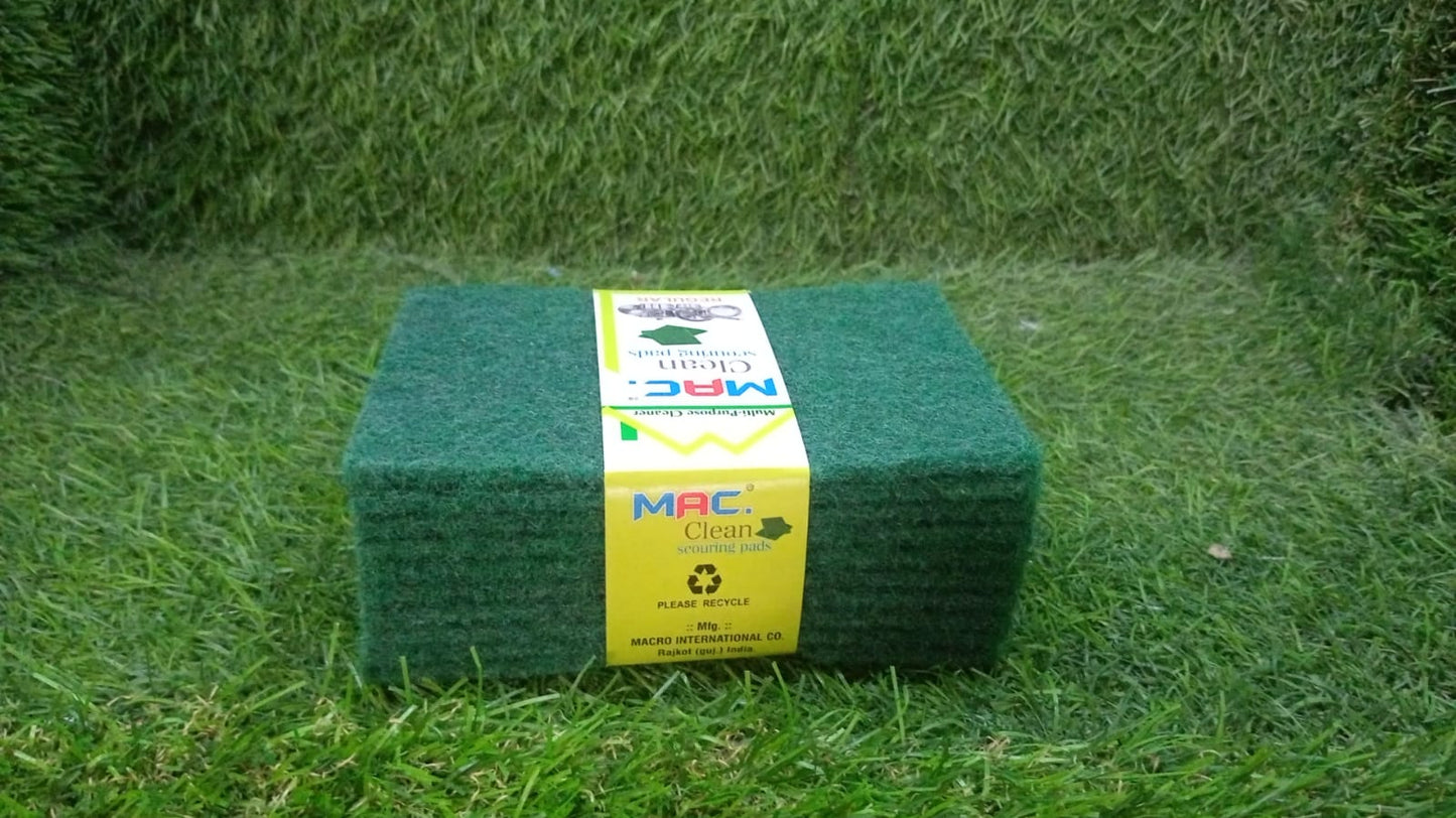 Aqua green cleaning scrub pads, showing the 10-piece bundle.