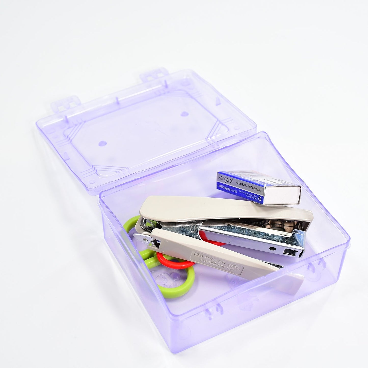 Lightweight storage container, easy to carry and relocate for flexible organization.
