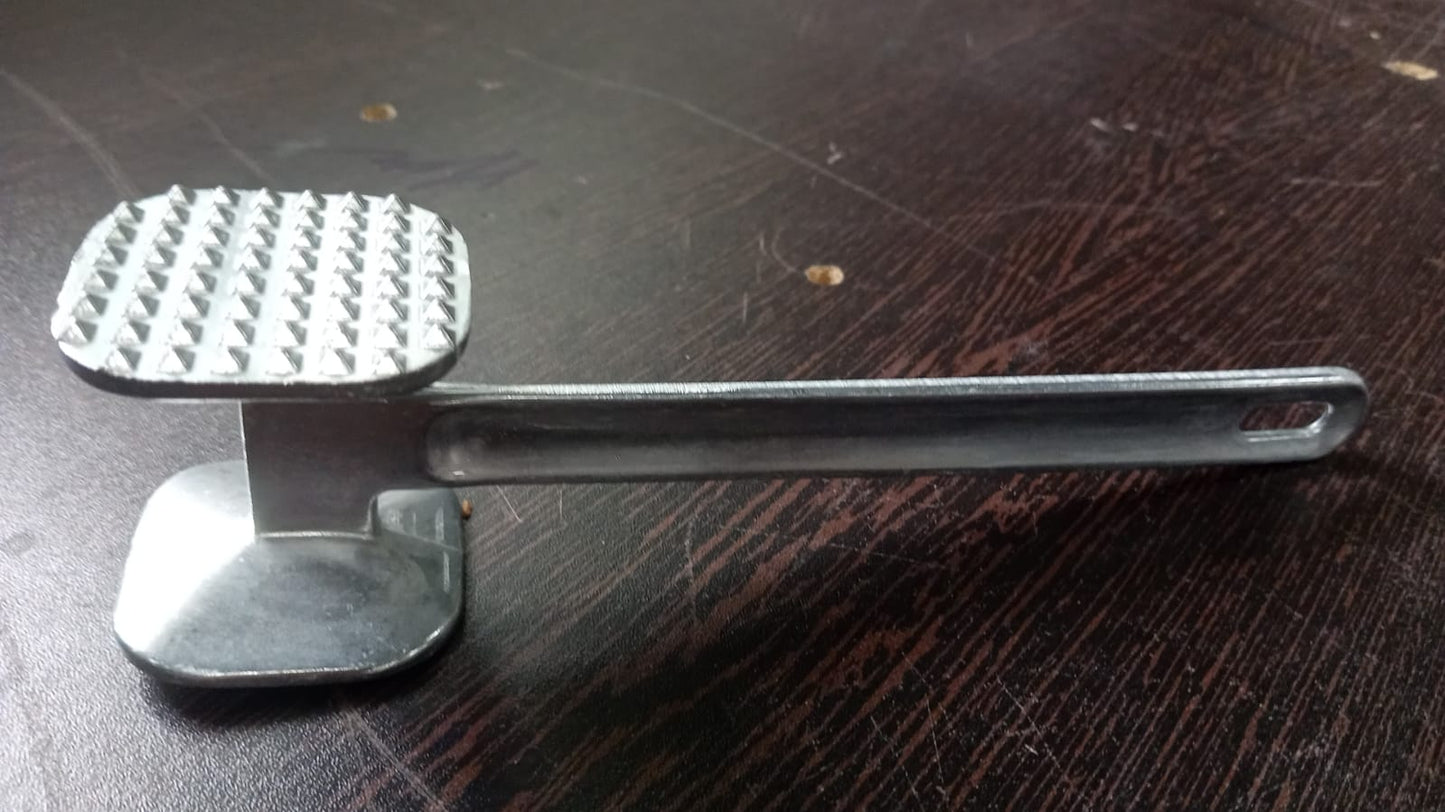 Heavy-duty meat tenderizer hammer, ideal for tenderizing beef steaks.