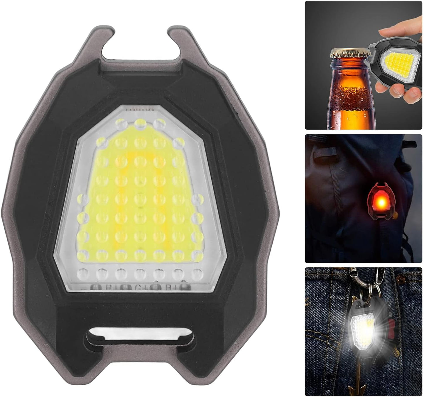 Compact triangular camping flashlight, perfect for emergency lighting and travel.