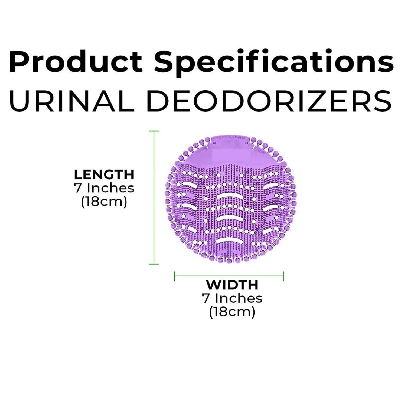 Urinal splash guard mat showcasing its durable construction and easy-to-install design.
