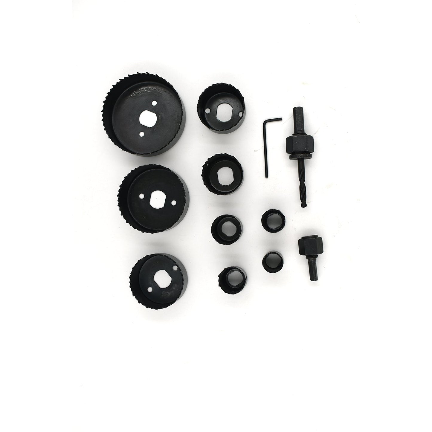 Packaging for the 12-piece 19-64mm carbon steel hole saw kit.