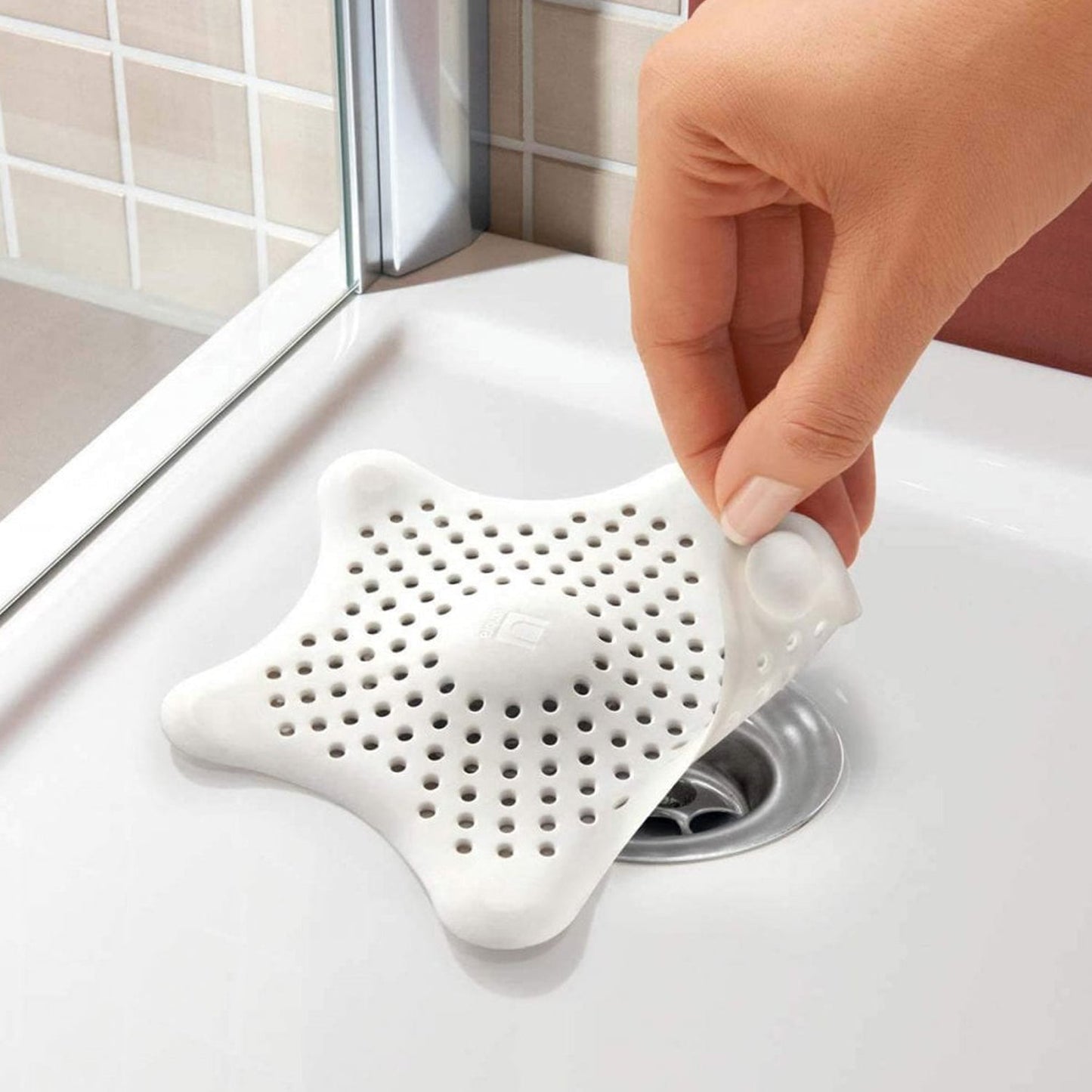 Durable star sink strainer ensuring free-flowing water and clog prevention.