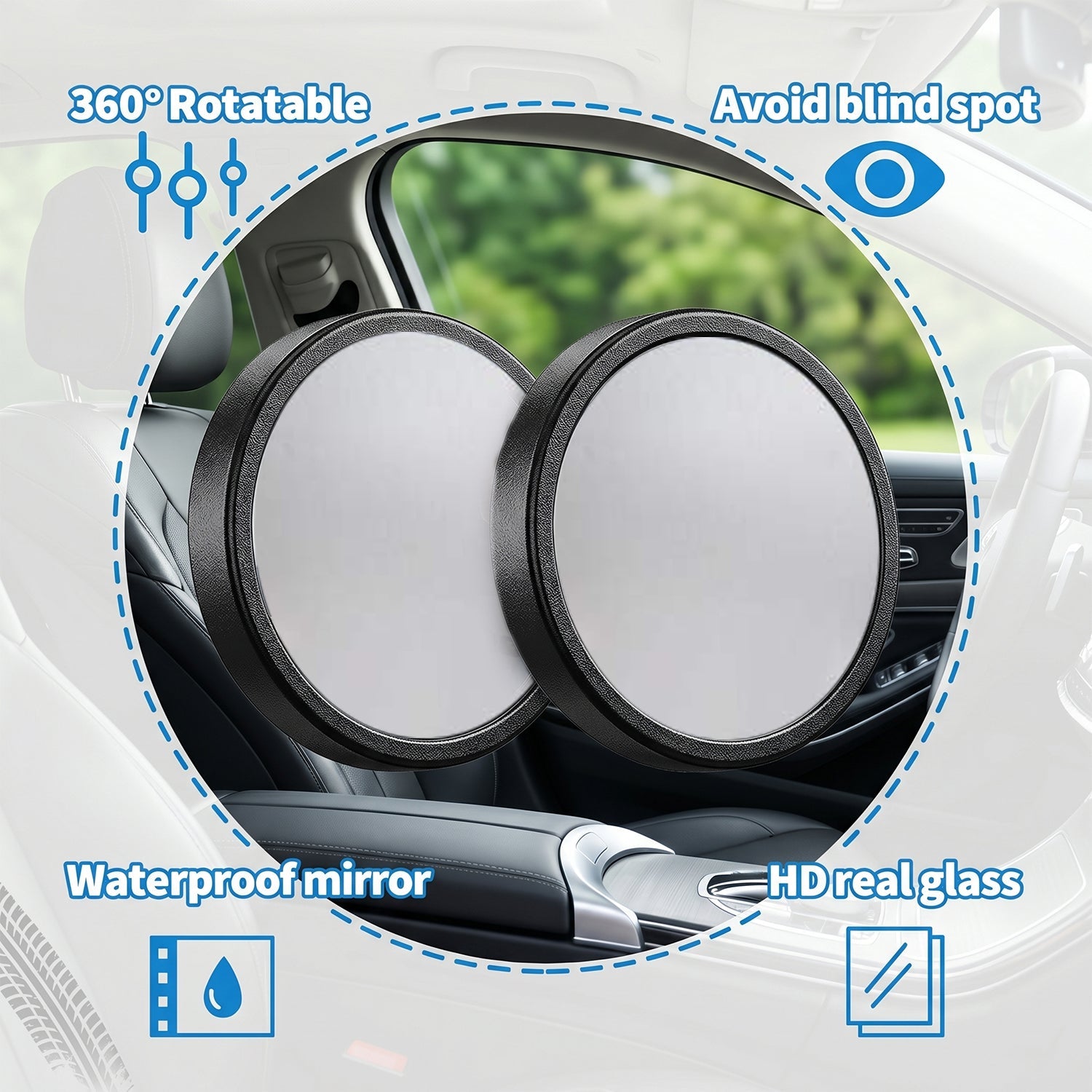 Blind spot mirror installed on car side mirror