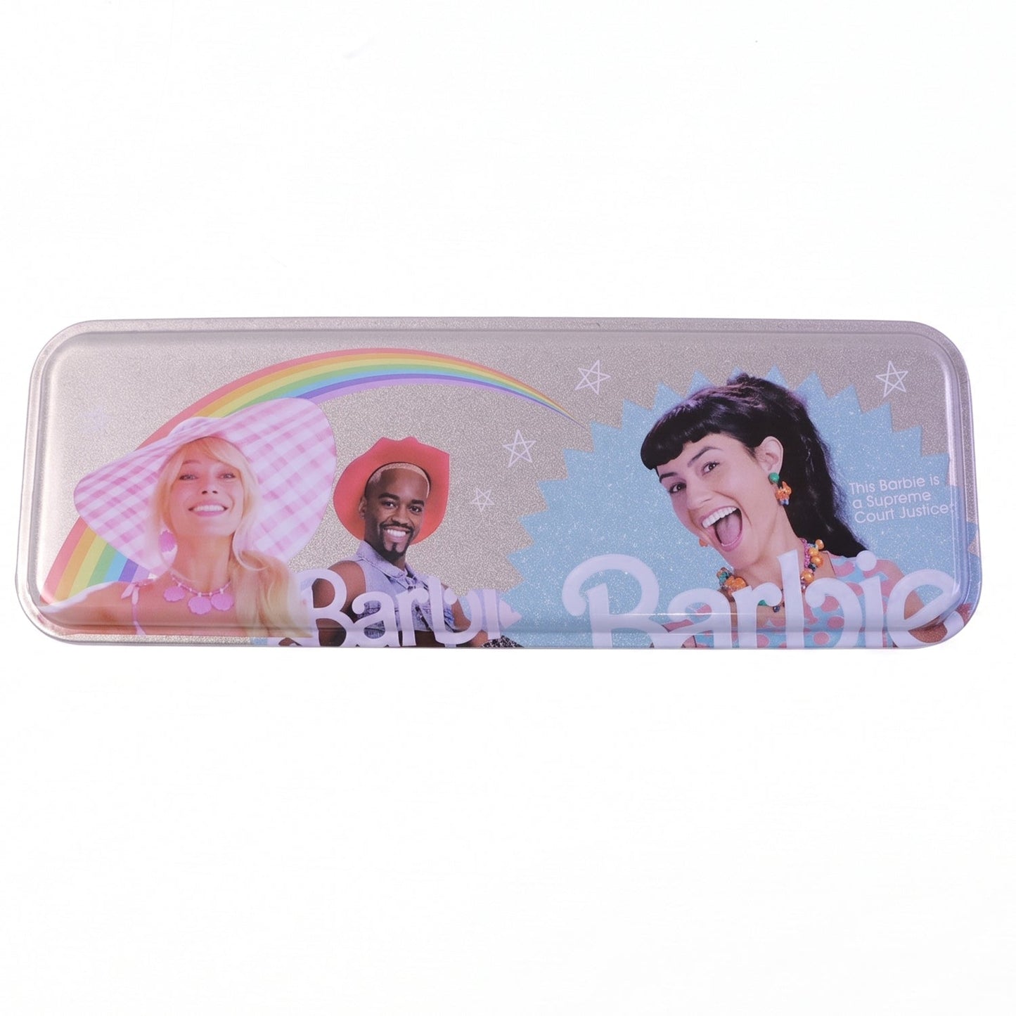 Strong metal school pencil box storage container with accessories