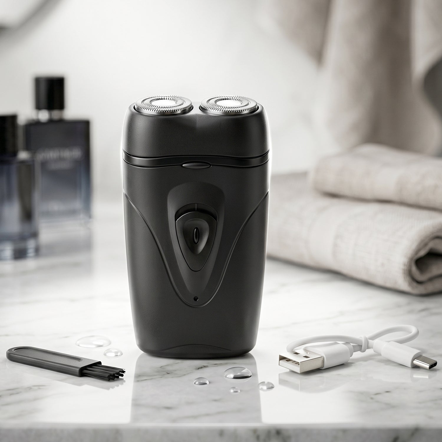 Portable cordless electric shaver for quick grooming