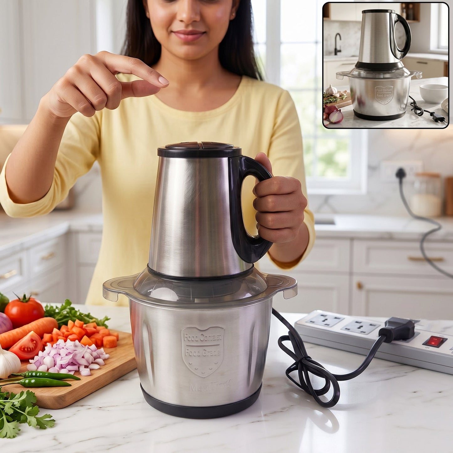 Electric Food Processor – 2 Litre Capacity for Easy Cooking