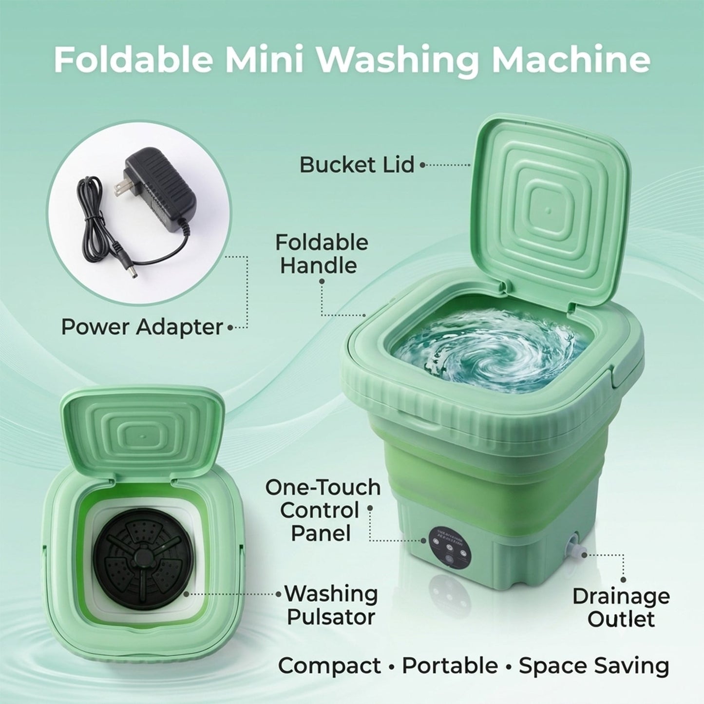 Portable Washing Machine – Mini Folding Washer for Delicates |