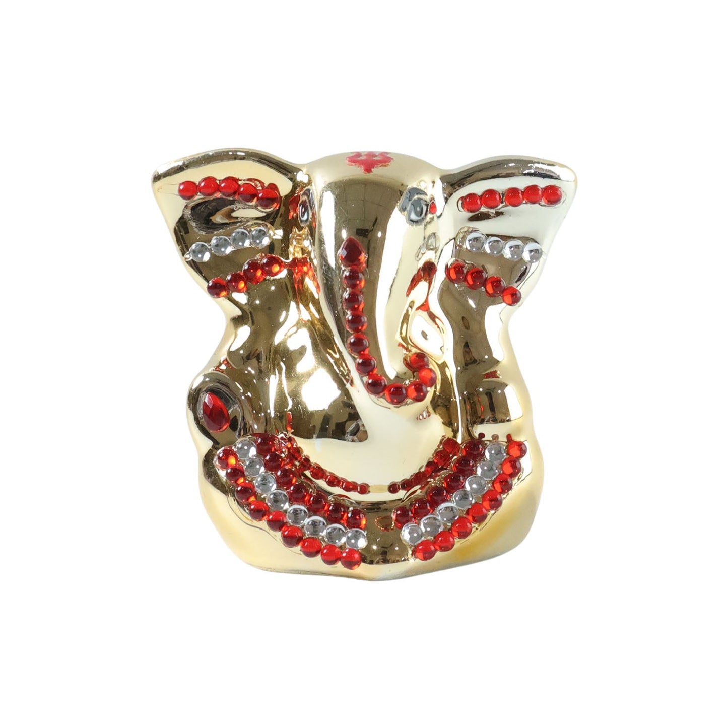 Gold finish Ganesha idol enhancing spiritual and traditional décor
