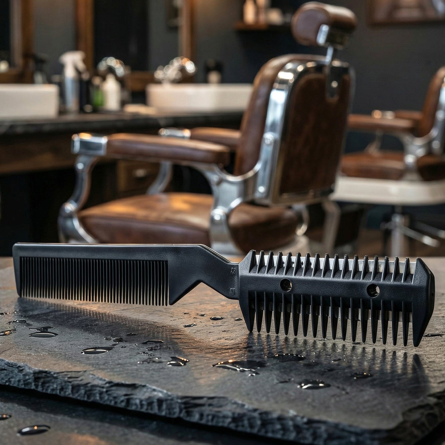 Hair cutting scissors and comb for grooming